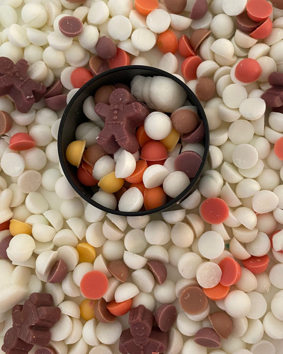 Mini waxmelts scoopies in herfstsfeer voor een geurbrander