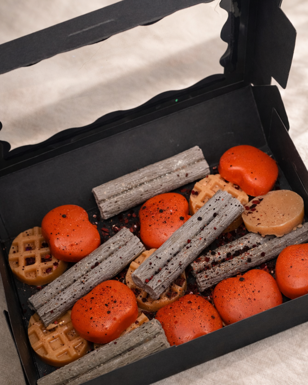 Handgemaakte sojawax melts met appeltaart en kaneel geur van Soyful Scents