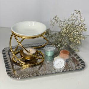 Gouden spiraalhouder met 3 waxmelts