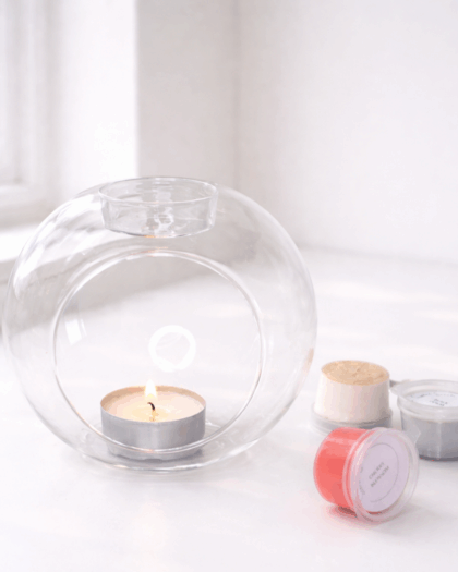 Glimmerglass met 3 waxmelts